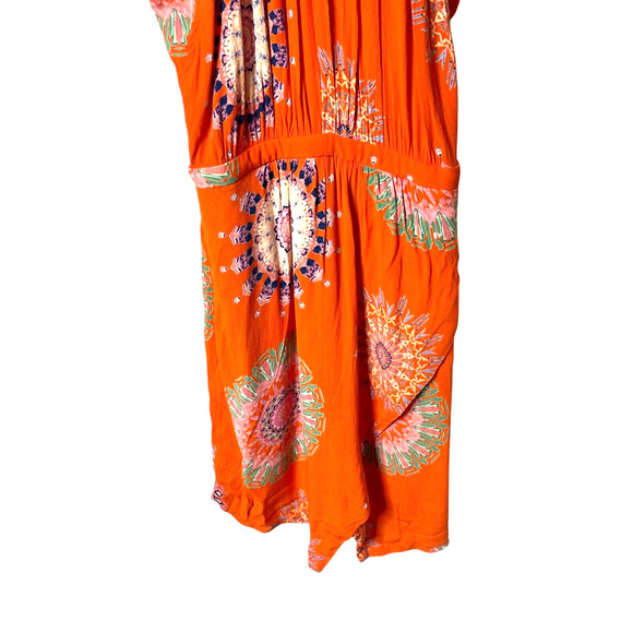 Anthropologie Floreat Livia Halter Dress Keyhole Tie Back Medium Orange US 4 - Picture 5 of 12